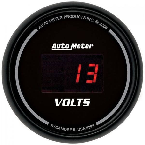 Auto Meter 2-1/16IN VOLTMETER, 8-18 VOLTS, DIGITAL BLACK 6393